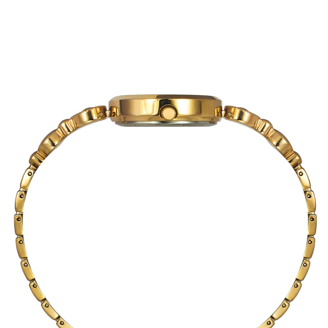 Timex Fria Women Off White Dial Round Analog Brass Dial Watch- TWEL18200