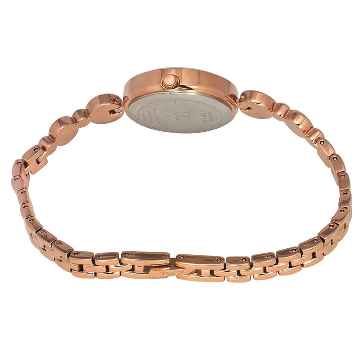 Timex Fria Women's Silver Dial Round Analog Brass Dial Watch- TWEL18202