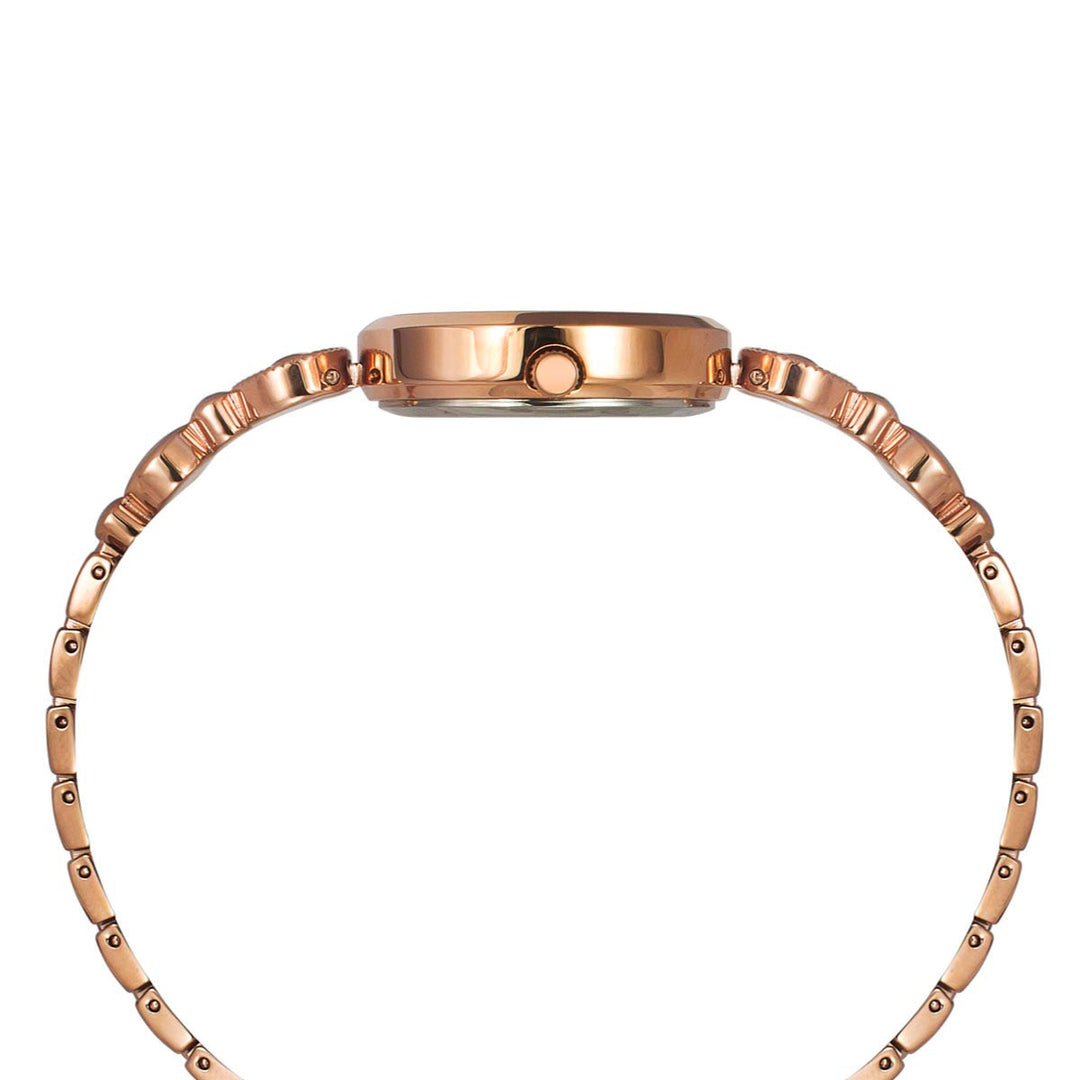 Timex Fria Women's Silver Dial Round Analog Brass Dial Watch- TWEL18202