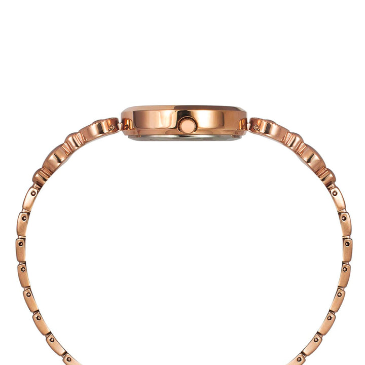 Timex Fria Women's Silver Dial Round Analog Brass Dial Watch- TWEL18202