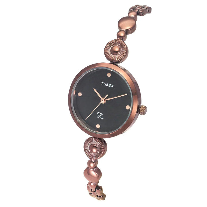 Timex Fria Women Black Round Dial Analog Watch - TWEL18204