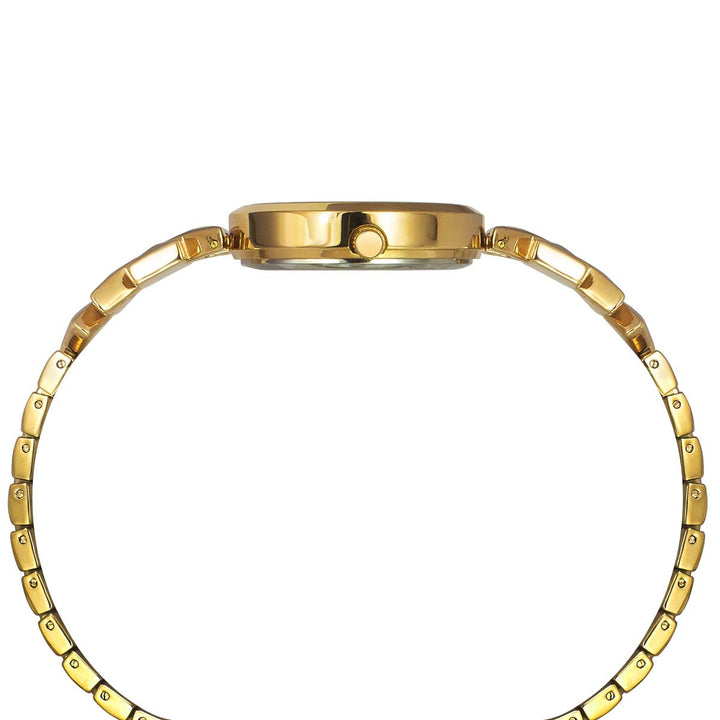 Timex Fria Women's White Dial Round Analog Brass Dial Watch- TWEL18301