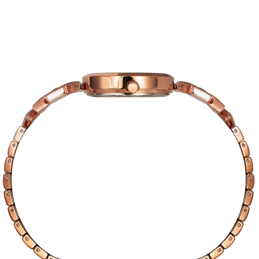 Timex Fria Women's Silver Dial Round Analog Brass Dial Watch- TWEL18302