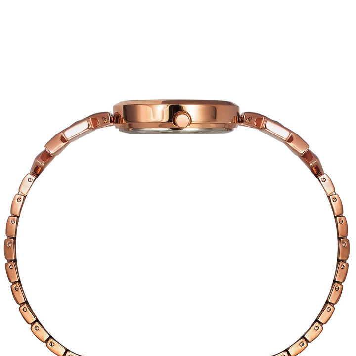 Timex Fria Women's Silver Dial Round Analog Brass Dial Watch- TWEL18302