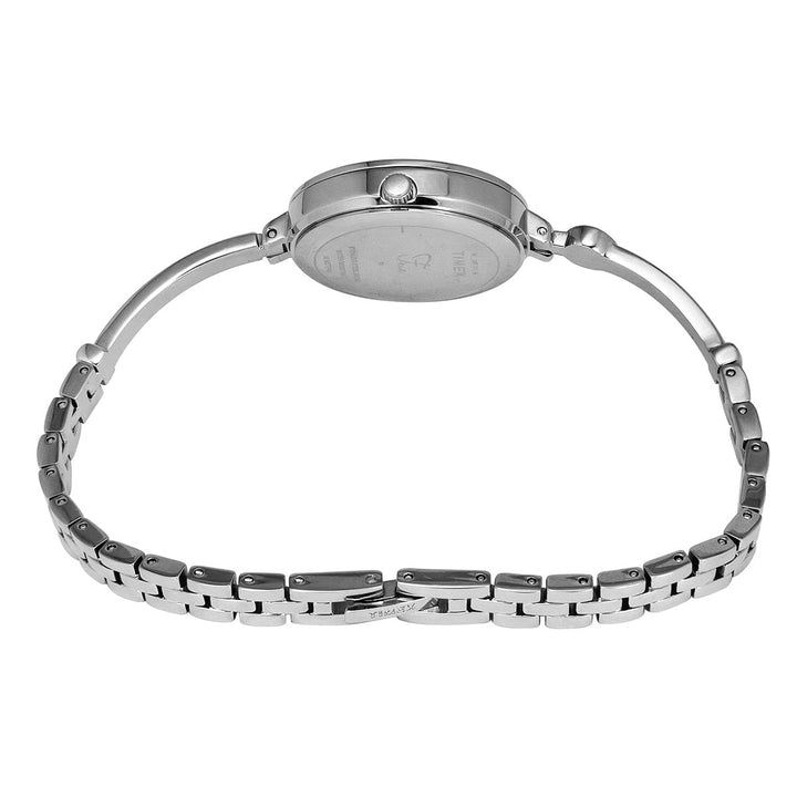 Timex Fria Women's Purple Dial Round Analog Brass Dial Watch- TWEL18400