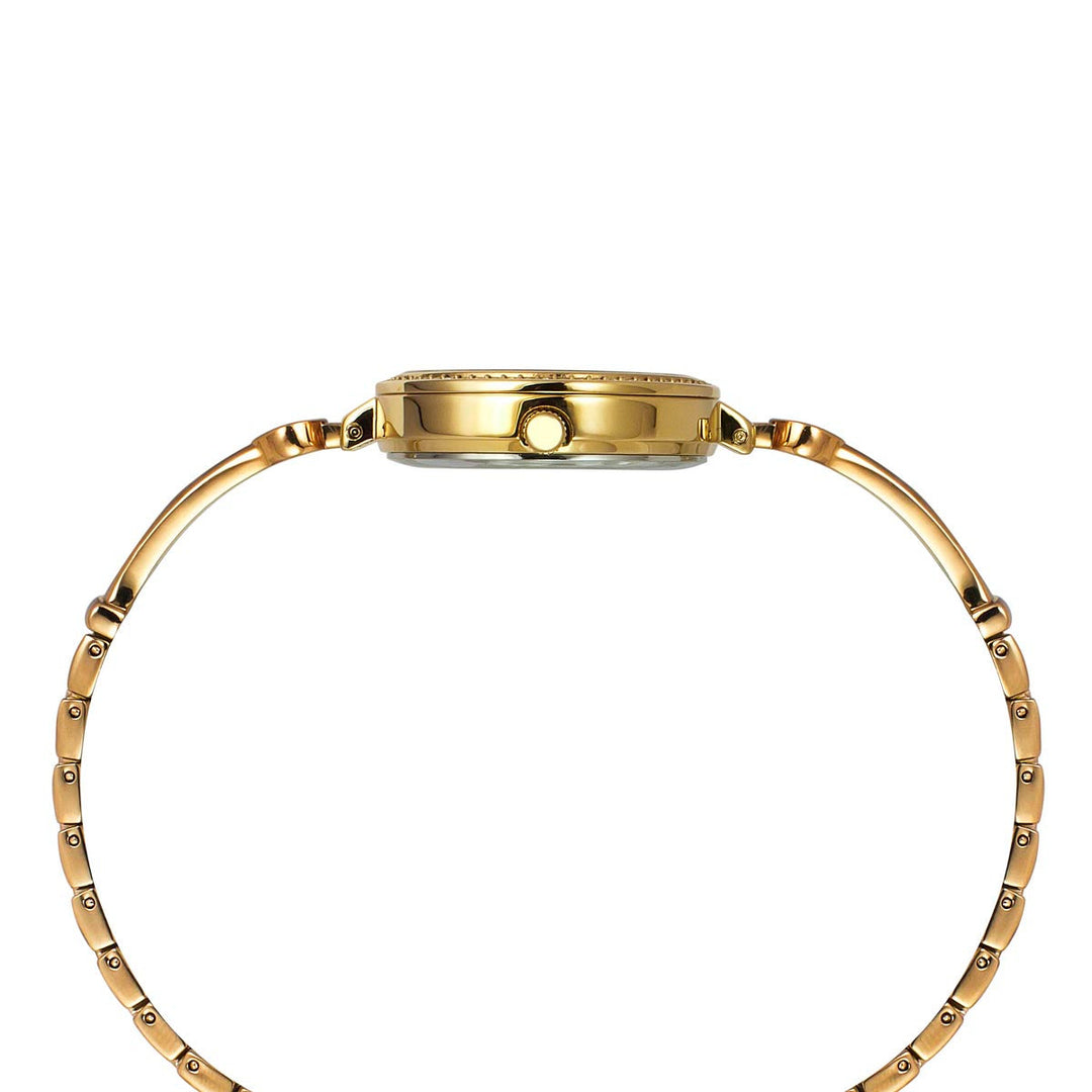 Timex Fria Women's Off White Dial Round Analog Brass Dial Watch- TWEL18401