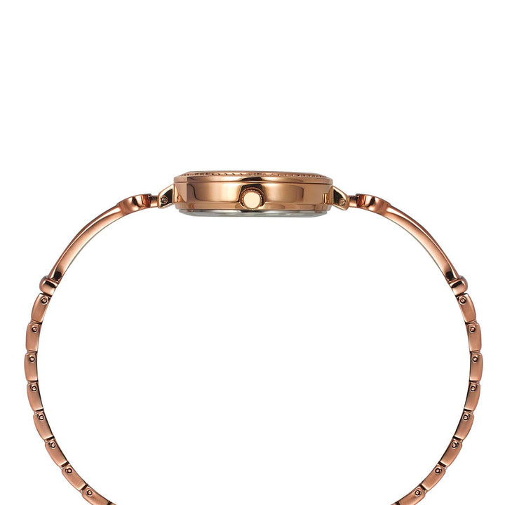 Timex Fria Women's Off White Dial Round Analog Brass Dial Watch- TWEL18402