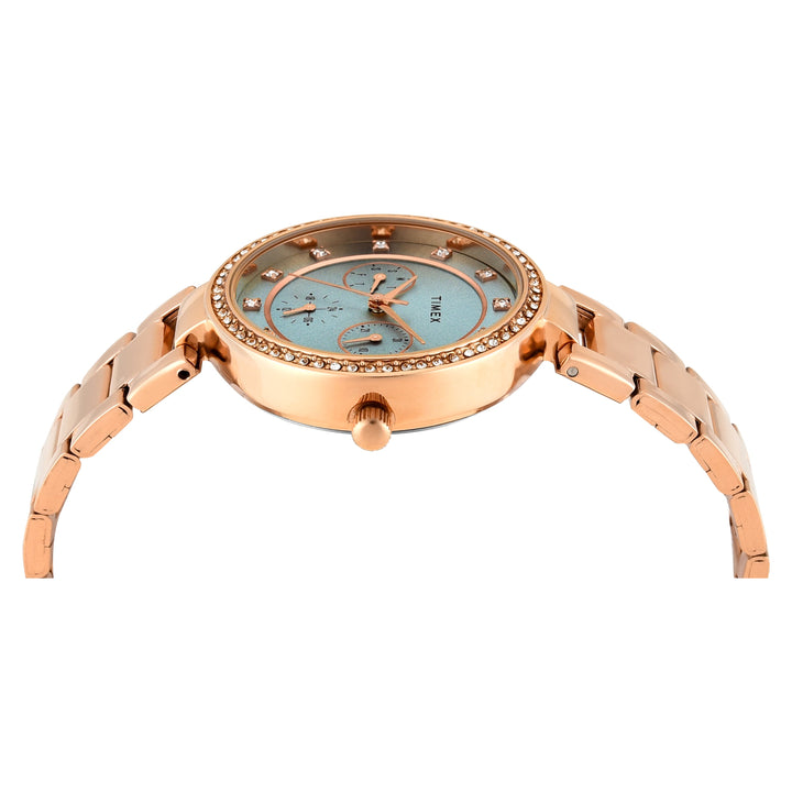 Timex Cosmic Stars Minimal Aqua Blue Dial Women's Watch TWEL18705