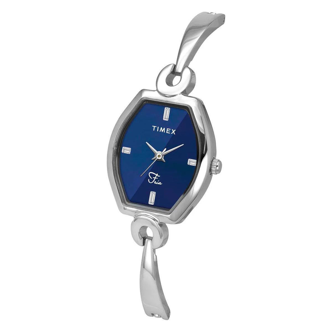 TIMEX Fria Women Blue Tonneau Dial Analog Watch - TWEL19700