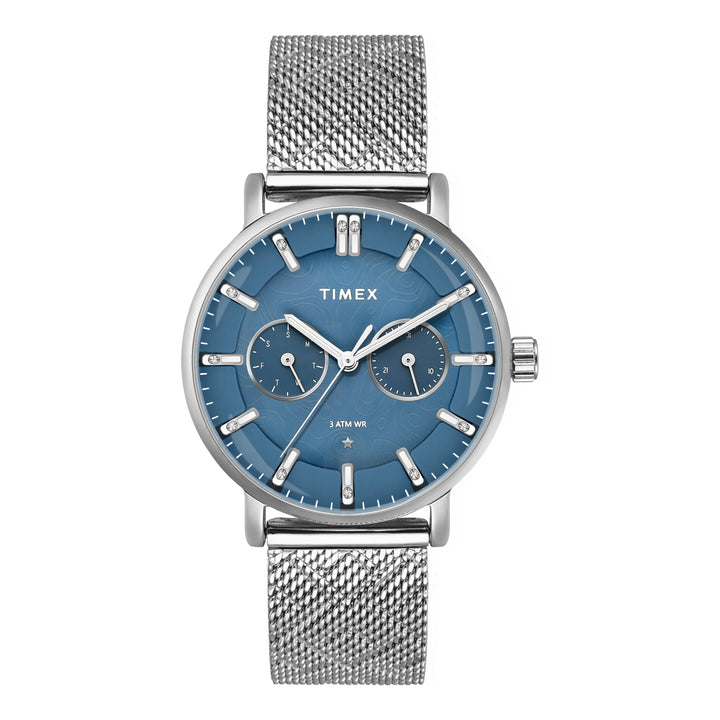 Timex Cosmic Typography Eve Blue Dial Women's Watch TWEL20301