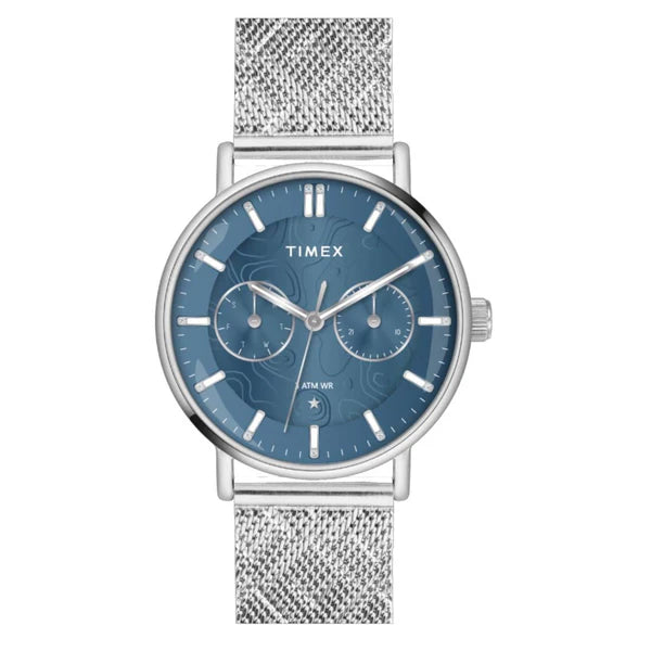 Timex Cosmic Typography Eve Blue Dial Women's Watch TWEL20301