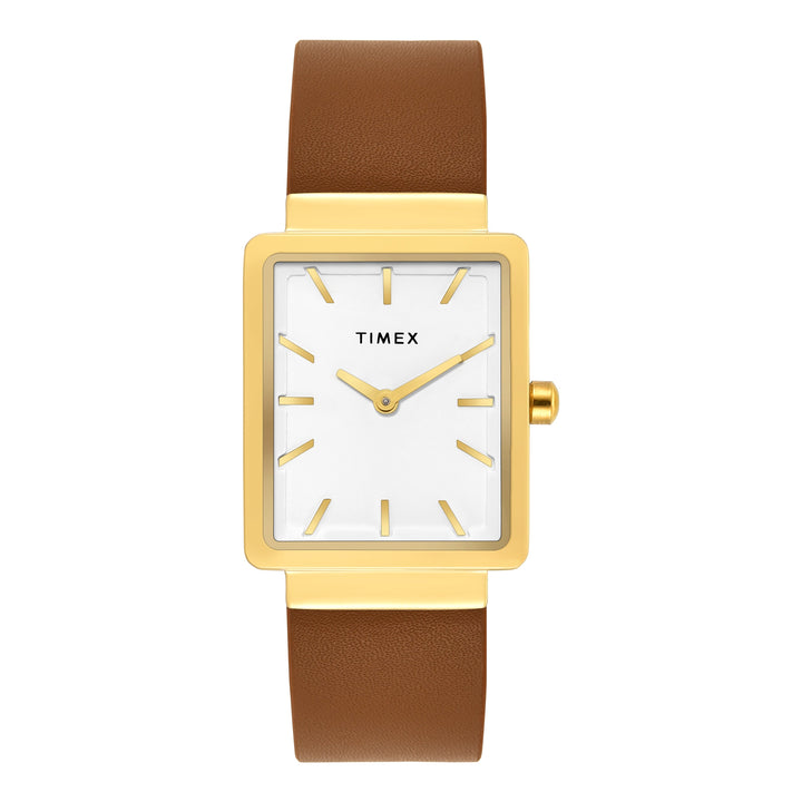 TIMEX Women White Rectangle Dial Analog Watch - TWEL20700