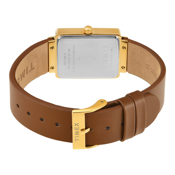 TIMEX Women White Rectangle Dial Analog Watch - TWEL20700