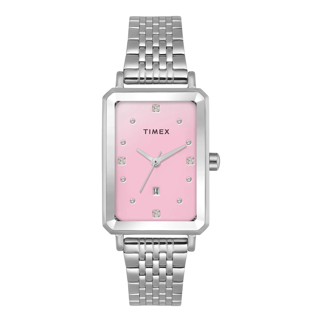 TIMEX Women Pink Rectangle Dial Analog Watch - TWEL20801