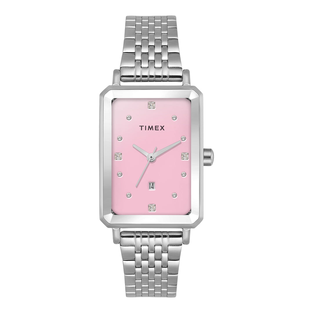 TIMEX Women Pink Rectangle Dial Analog Watch - TWEL20801