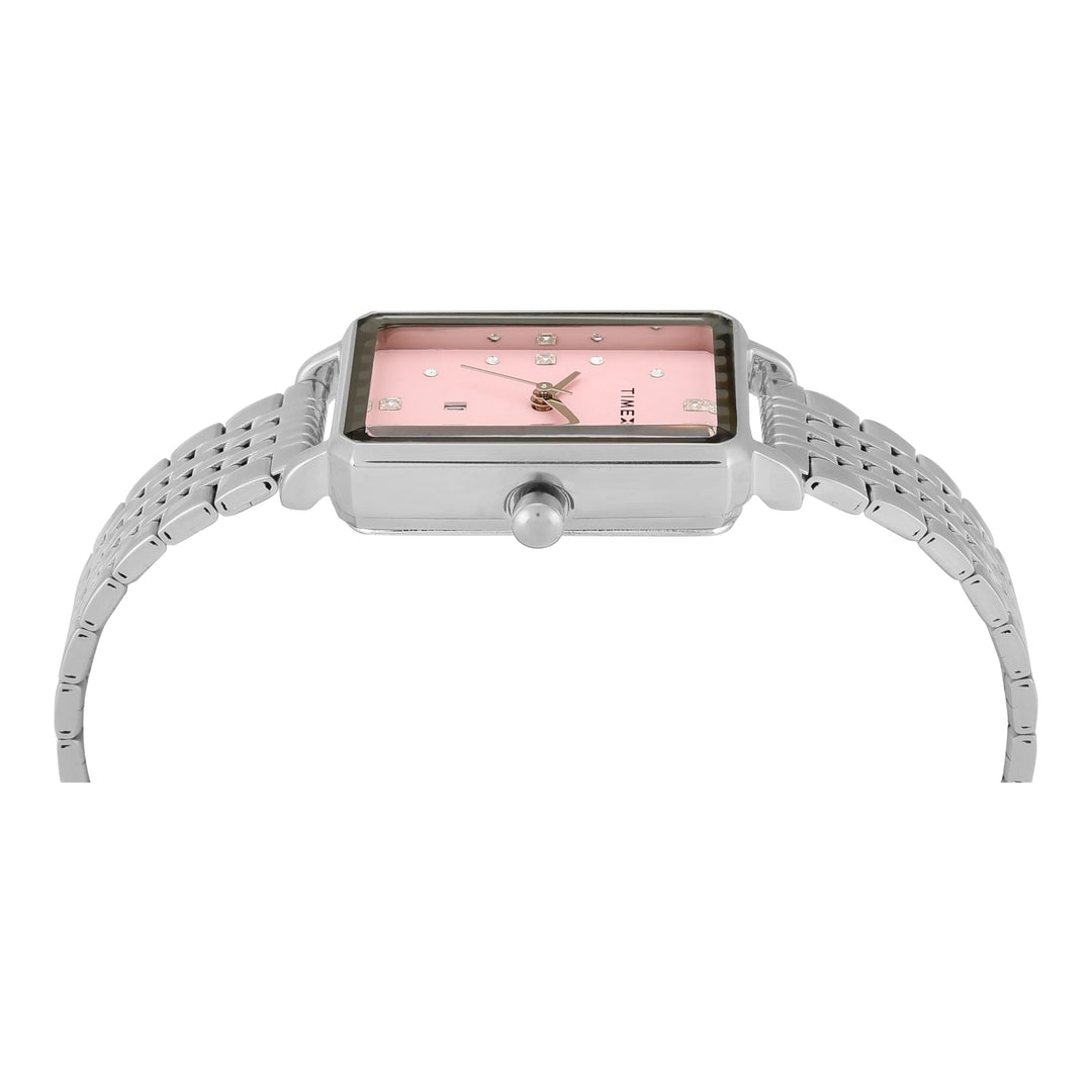 TIMEX Women Pink Rectangle Dial Analog Watch - TWEL20801