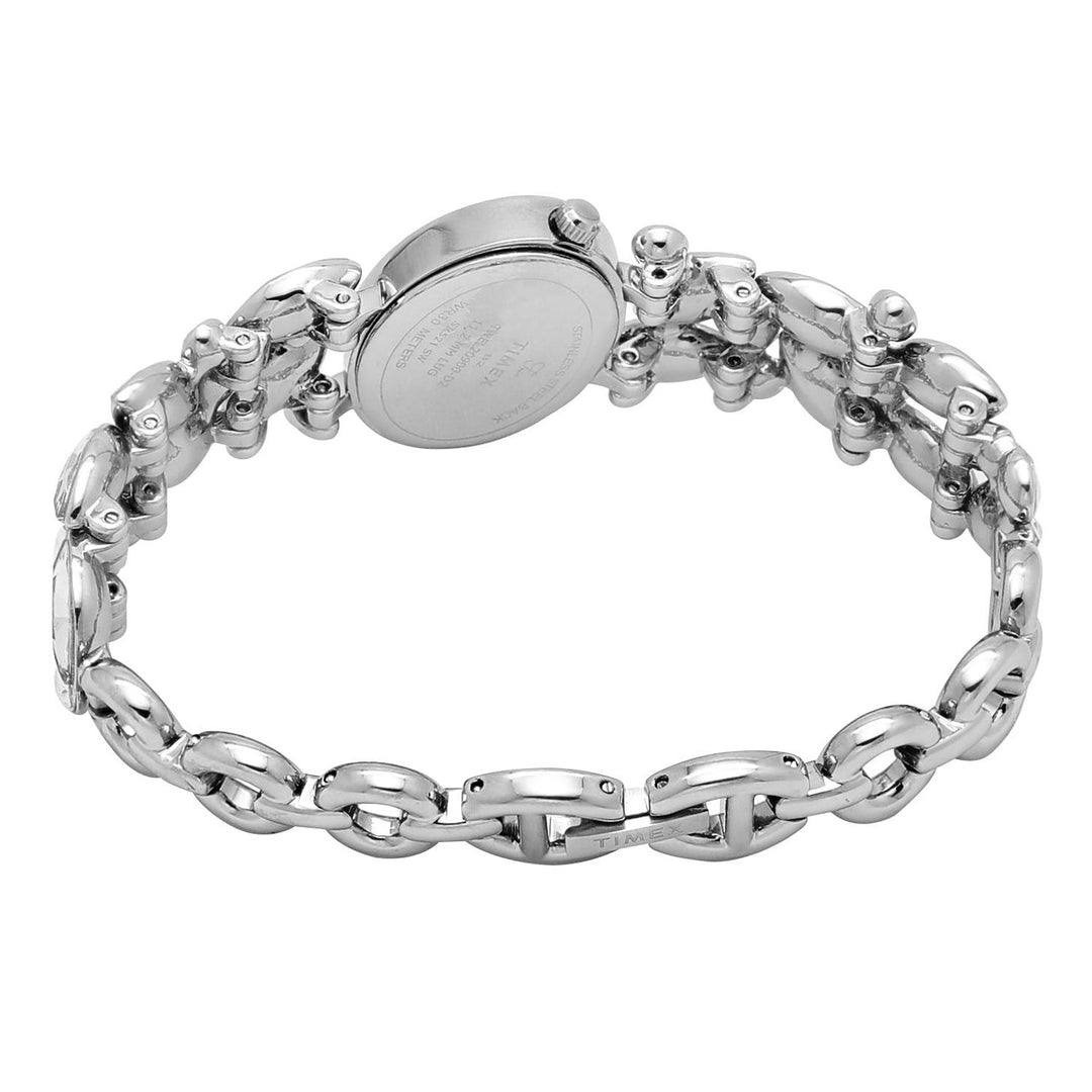 TIMEX Fria Mother Of Pearl White Oval Dial Analog Women's Watch - TWEL20900