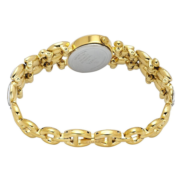 TIMEX Fria Mother Of Pearl White Oval Dial Analog Women's Watch - TWEL20901