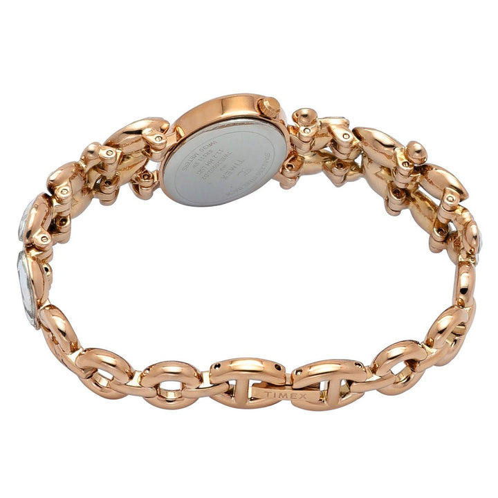 TIMEX Fria Mother Of Pearl White Oval Dial Analog Women's Watch - TWEL20902