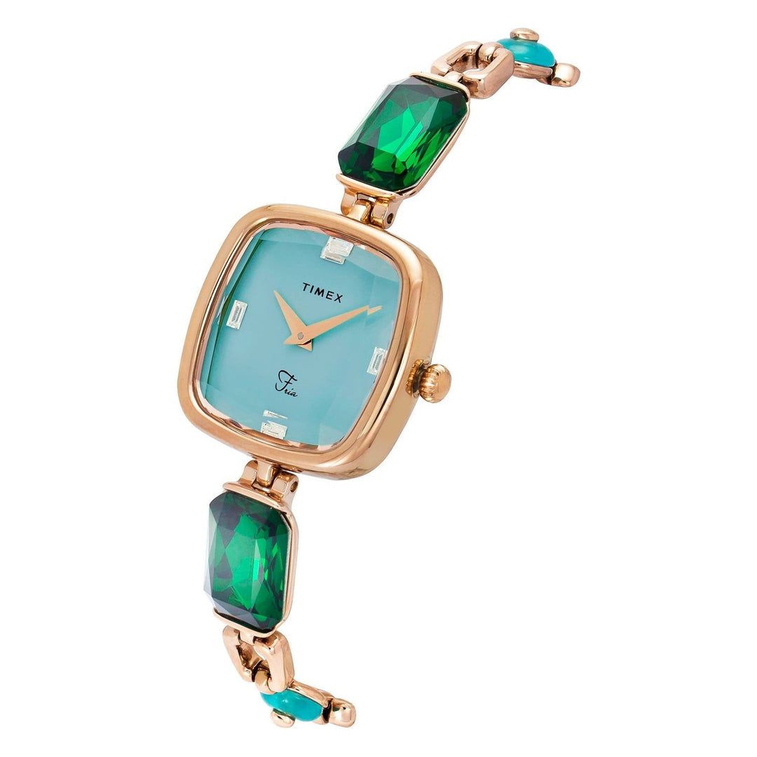 TIMEX Fria Blue Square Dial Analog Women's Watch - TWEL21201