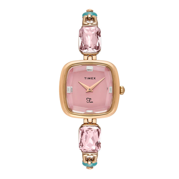TIMEX Fria Pink Square Dial Analog Women's Watch - TWEL21203
