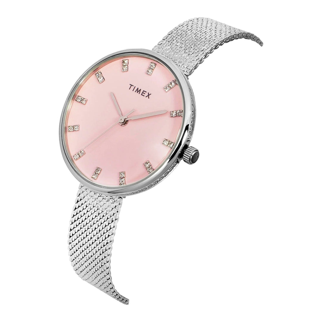TIMEX Women Pink Round Dial Analog Watch - TWEL21500