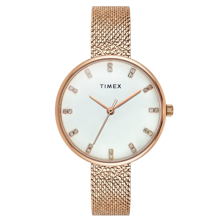 TIMEX Women White Round Dial Analog Watch - TWEL21502