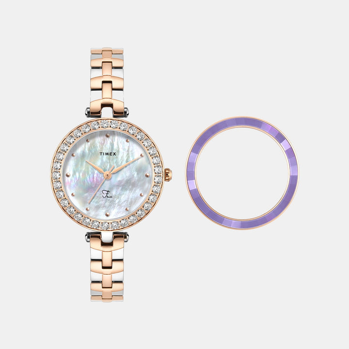 Timex TWEL29202 Mother Of Pearl Dial Women&