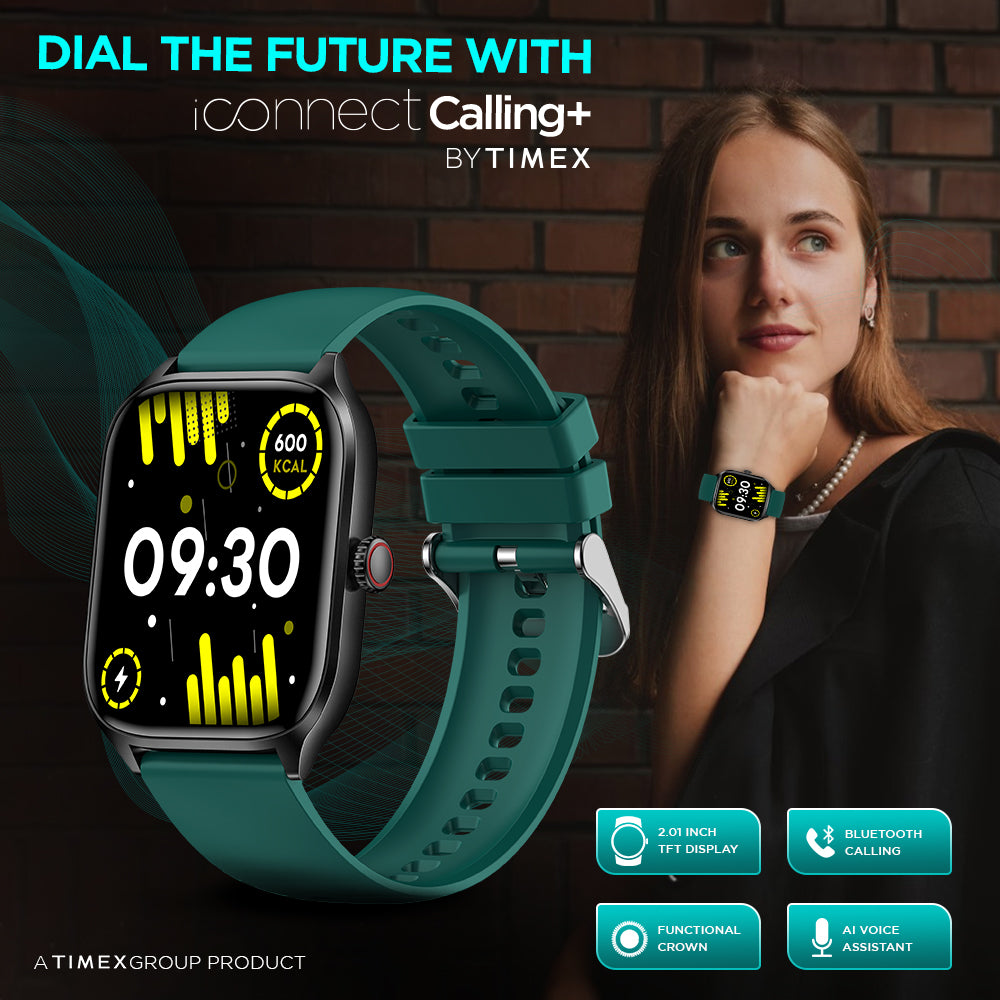 Timex IConnect Calling+ 2.01"(5.10 cm) TFT Display With Bluetooth Calling | Versatile Activity Tracker With 100+ Sports Modes smartwatch-TWIXW505T