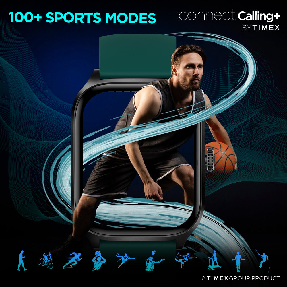 Timex IConnect Calling+ 2.01"(5.10 cm) TFT Display With Bluetooth Calling | Versatile Activity Tracker With 100+ Sports Modes smartwatch-TWIXW505T