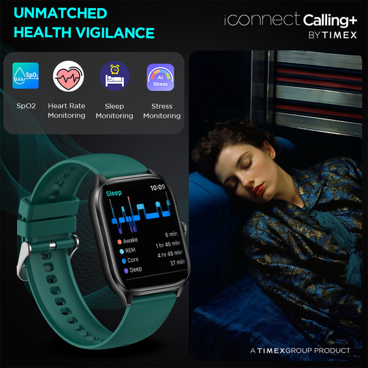 Timex IConnect Calling+ 2.01"(5.10 cm) TFT Display With Bluetooth Calling | Versatile Activity Tracker With 100+ Sports Modes smartwatch-TWIXW505T