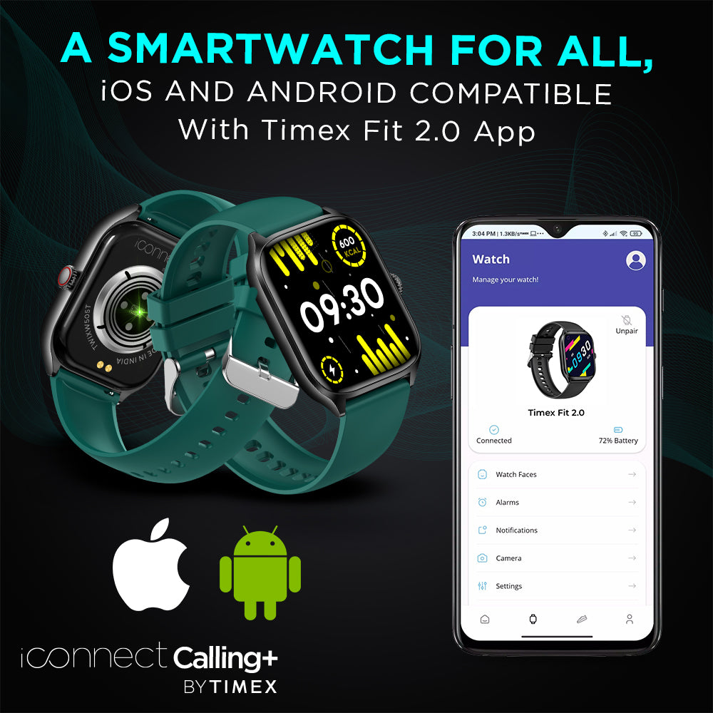 Timex IConnect Calling+ 2.01"(5.10 cm) TFT Display With Bluetooth Calling | Versatile Activity Tracker With 100+ Sports Modes smartwatch-TWIXW505T