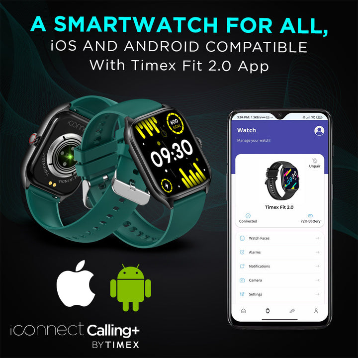 Timex IConnect Calling+ 2.01"(5.10 cm) TFT Display With Bluetooth Calling | Versatile Activity Tracker With 100+ Sports Modes smartwatch-TWIXW505T