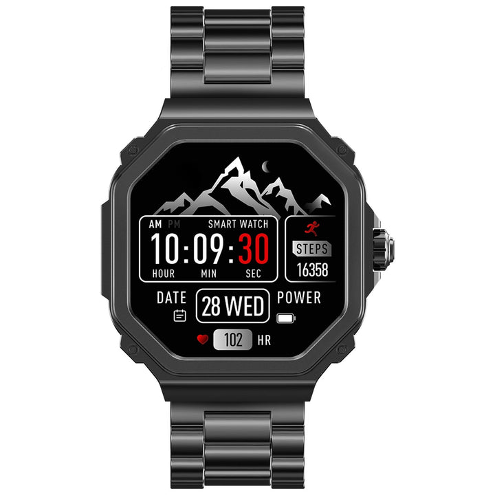 TIMEX Smart Nova 1.43"(3.6cm) AMOLED Display With Functional Crown, Stainless Steel Bracelet And BT Calling Smartwatch For Unisex - TWTXW1003T