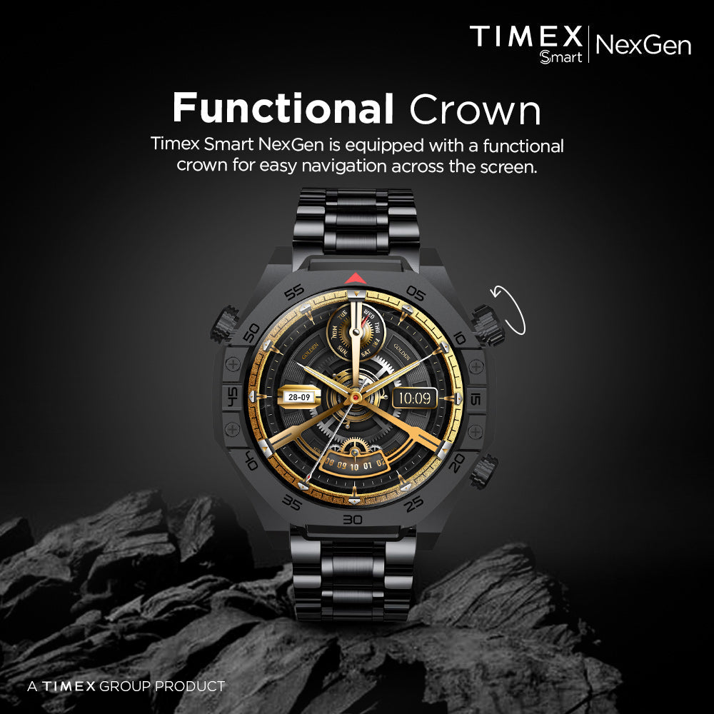 Timex Smart NexGen 1.43"(3.6cm) Display With Functional Crown And BT Calling Smartwatch For Unisex - TWTXW700T
