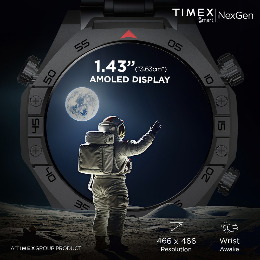 Timex Smart NexGen 1.43"(3.6cm) Display With Functional Crown And BT Calling Smartwatch For Unisex - TWTXW700T