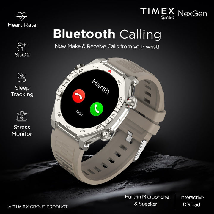 Timex Smart NexGen 1.43"(3.6cm) Display With Functional Crown And BT Calling Smartwatch For Unisex - TWTXW703T