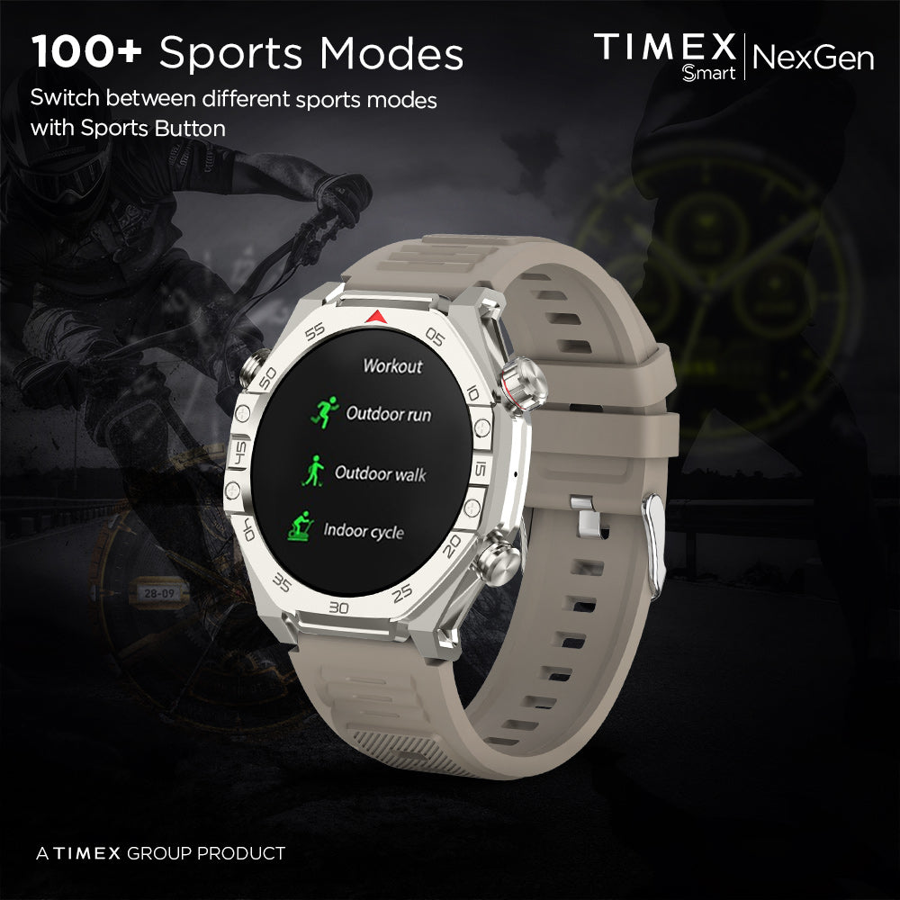 Timex Smart NexGen 1.43"(3.6cm) Display with Functional Crown and BT Calling Smartwatch For Unisex - TWTXW703T