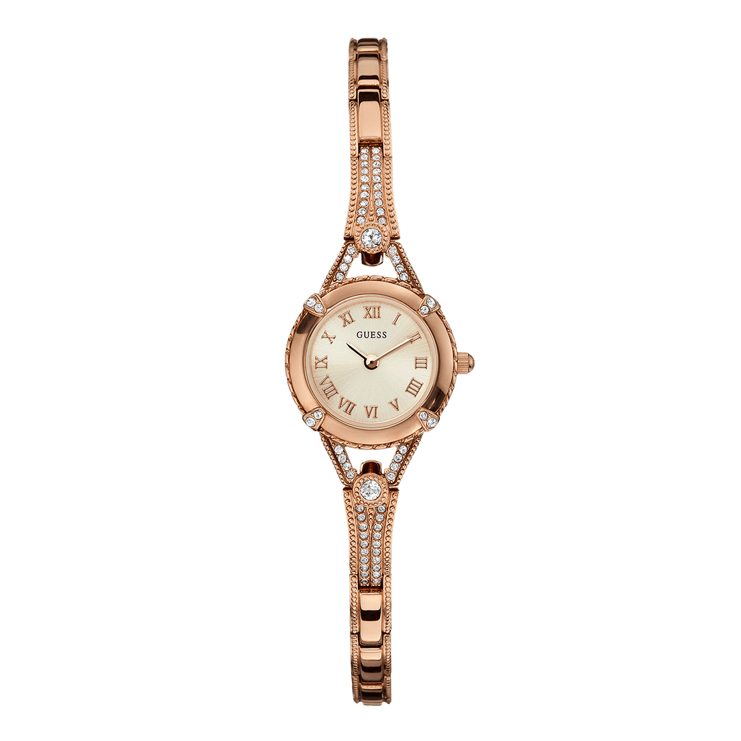 GUESS Ladies Rose Gold Tone Analog Watch