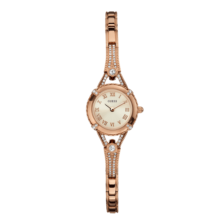 GUESS Ladies Rose Gold Tone Analog Watch