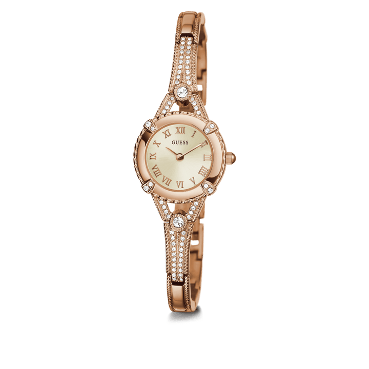 GUESS Ladies Rose Gold Tone Analog Watch