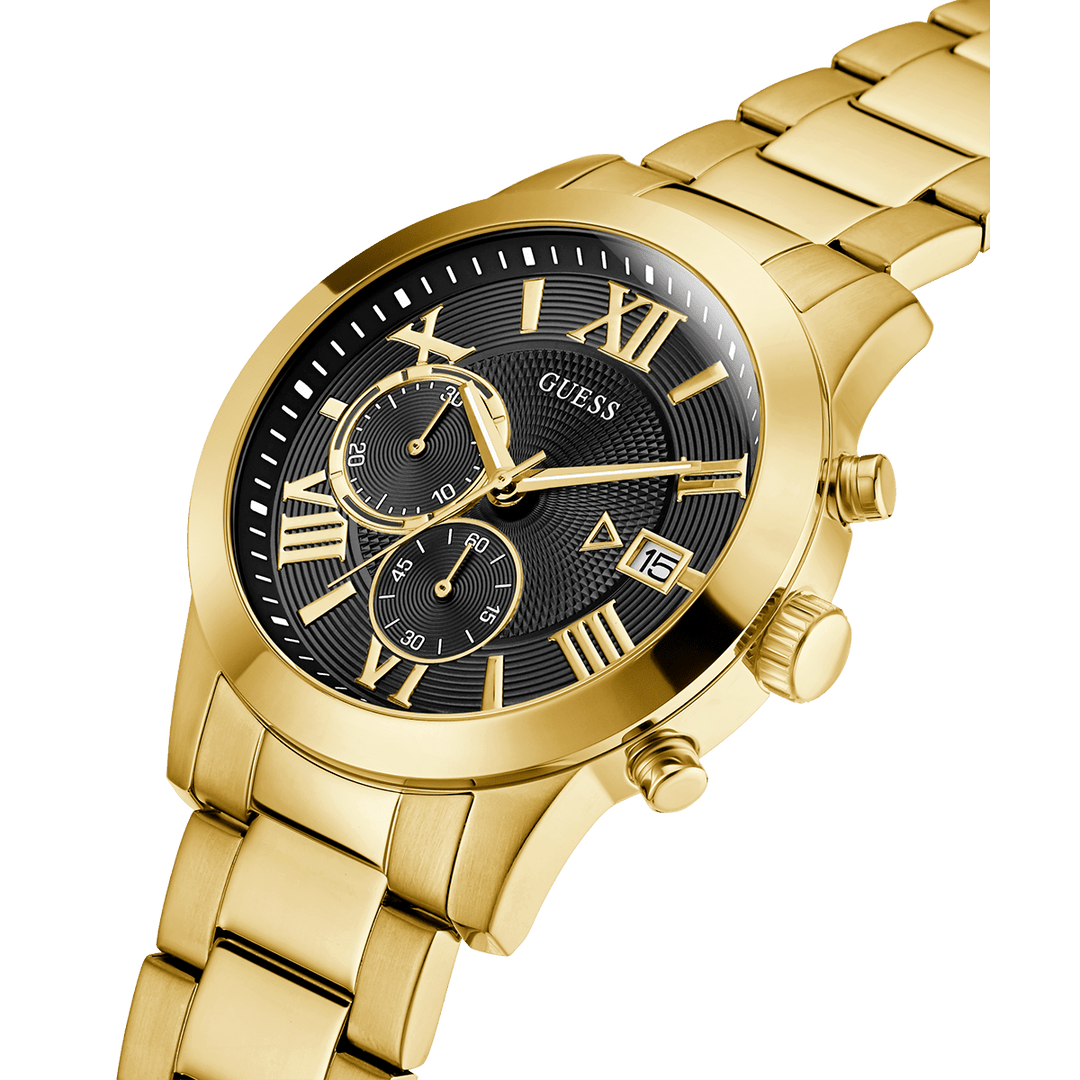 GUESS Mens Gold Tone Chronograph Watch