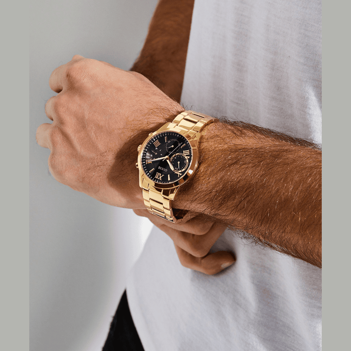 GUESS Mens Gold Tone Chronograph Watch
