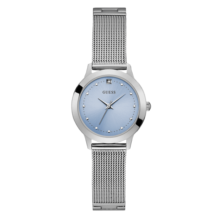 GUESS Ladies Silver Tone Analog Watch