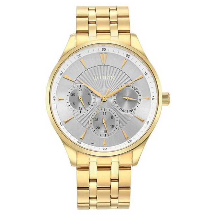 Titan Opulent III Green Dial Multifunction Watch 90127YM04 / NR90127YM04