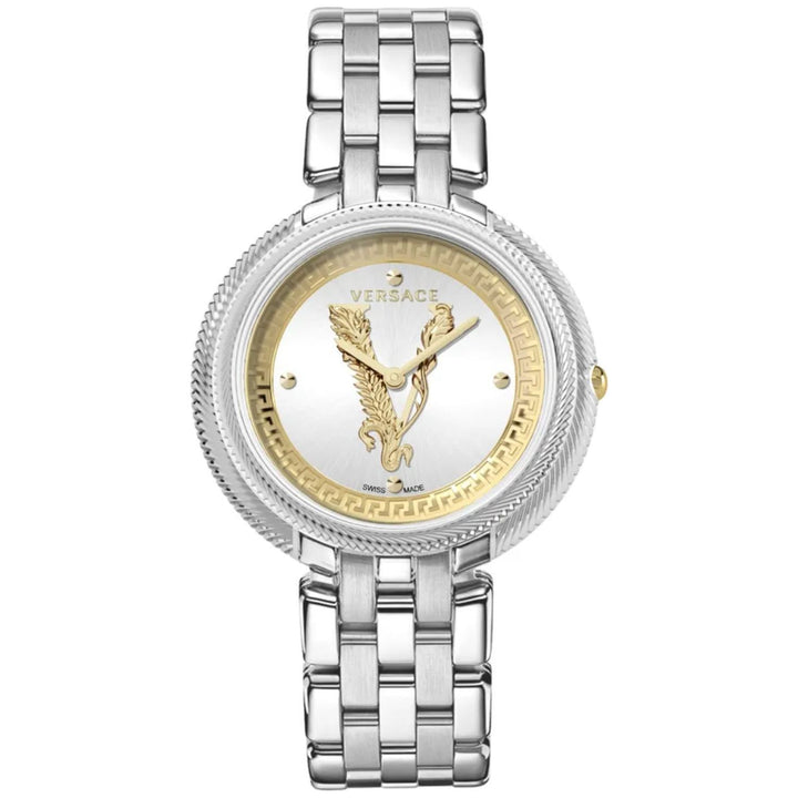 Versace New Thea Silver Round Dial Quartz Analog Women Watch