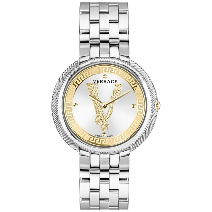 Versace New Thea Silver Round Dial Quartz Analog Women Watch