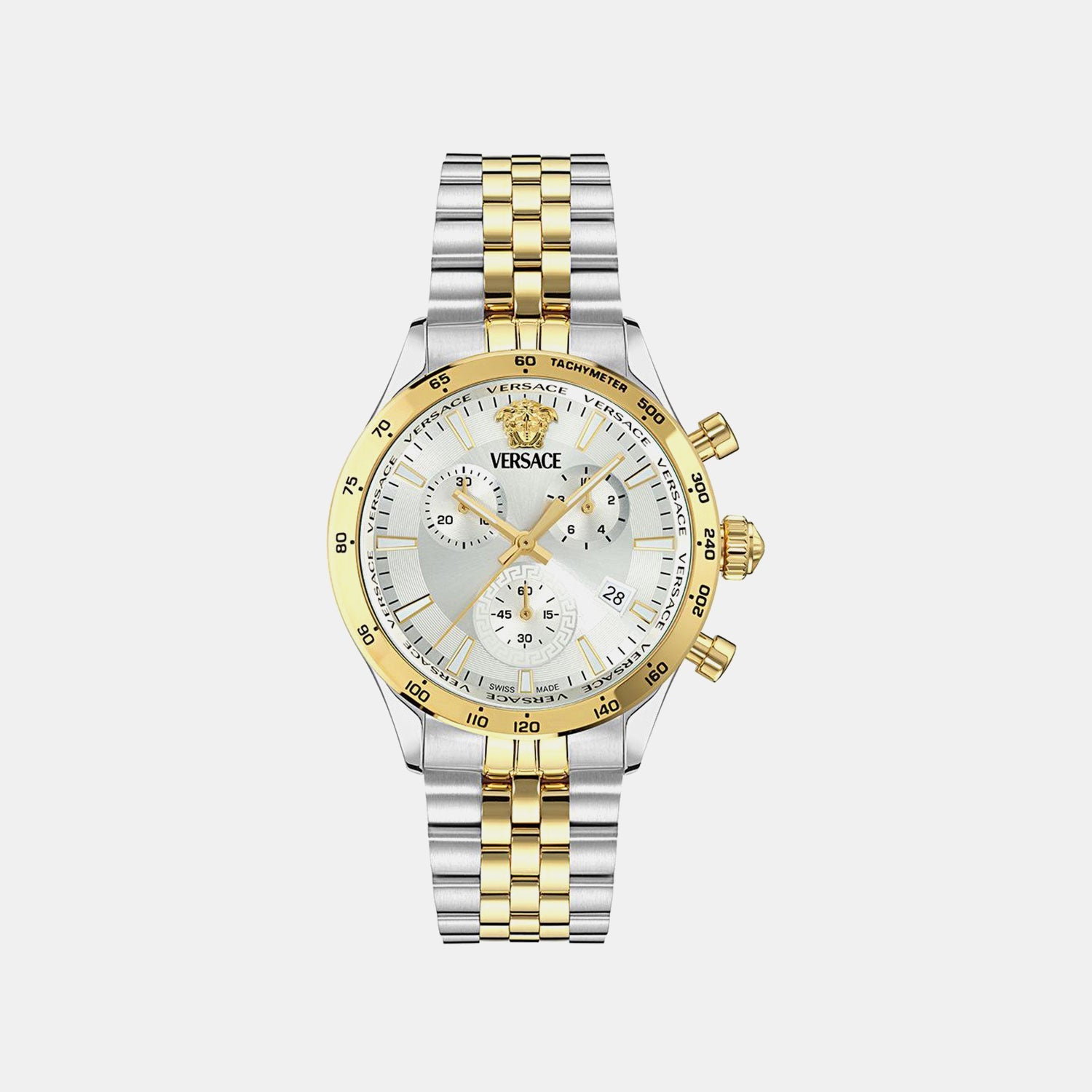 Versace VEBJ00518 Glaze Chronograph Silver Dial Men's Watch – The