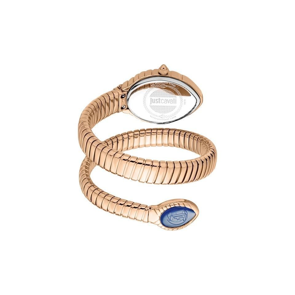 Just Cavalli Unica Snake 22x32 mm Blue Dial Watch for Women