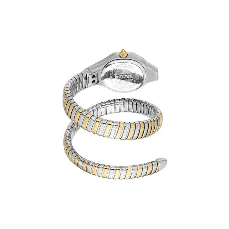 Stylish Just Cavalli Fiore Champagne Dial Stainless Steel Watch